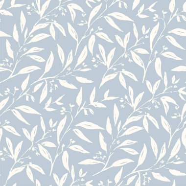 Bitkiler el çizilen renk seamless modeli