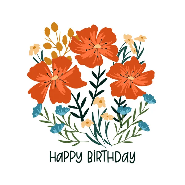 Happy Birthday greeting card — Stock Vector