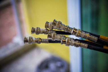 Bağlı Cctv kamera sistemi ve internet ağı için Bnc kablo.