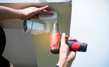 Bir Cctv kızılötesi kamera teknolojisi 4.0 insanların güvenlik alanı bakmak için.