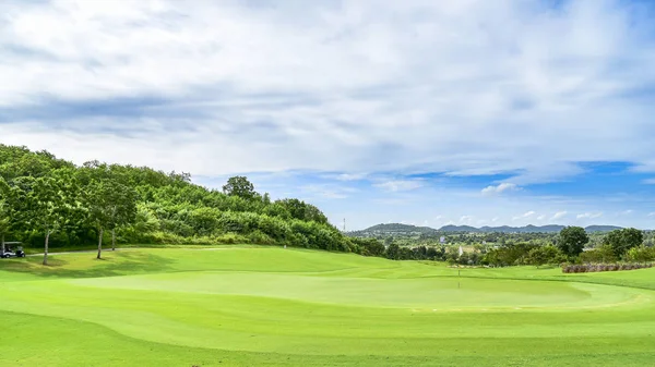Beautiful Green View Green Grass Sand Banker Golf Course — Stock Photo, Image