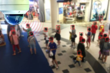 Bölgedeki insan sayımı için yeni teknoloji 4. 0 sinyali ya da dükkandaki müşteri sayımı için kırmızı çizgi CcTV sistemi tarafından sayma sinyalidir..