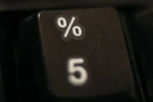 Die Prozentuale Taste Auf Der Tastatur — Stockfoto