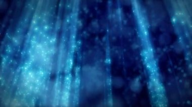 Soyut hareket arka plan, parlayan ışık, yıldızlar, parçacıklar, ışınlar, döngü