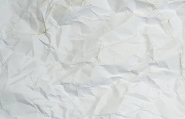 Beyaz buruşmuş kağıdın arkaplanı, tasarım için bir prototip düzeni