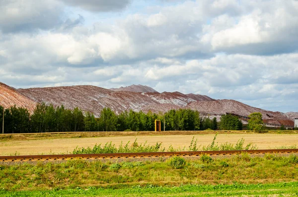 Landschaft Des Erzgebirges Des Soligorsk Gebirges Weißrussland September 2020 — Stockfoto