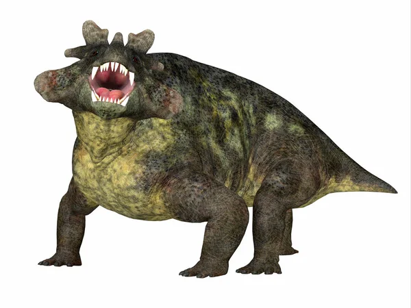 Estemmenosuchus Mirabilis는 러시아의 페름기 기간에 살았다는 Therapsid — 스톡 사진