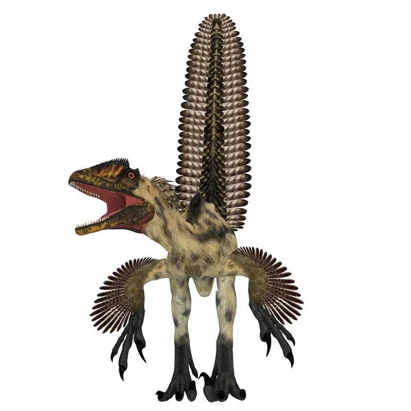 Deinonychus だった白亜紀の期間中には北アメリカに住んで肉食獣脚類恐竜 — ストック写真