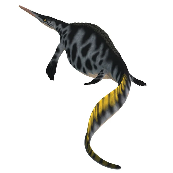 Hupehsuchus は三畳紀の期間の間に中国に住んでいた魚竜の海洋爬虫類 — ストック写真