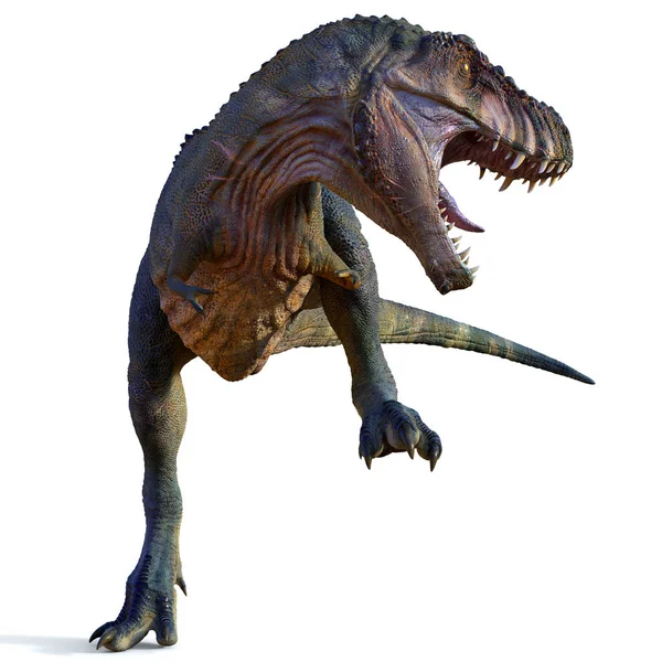 ティラノサウルスは白亜紀に北アメリカに住んでいた肉食の獣脚類恐竜 — ストック写真