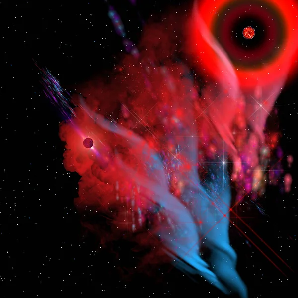 Nebulosa Komplex Molekylär Bildning Som Består Moln Damm Plasma Och — Stockfoto