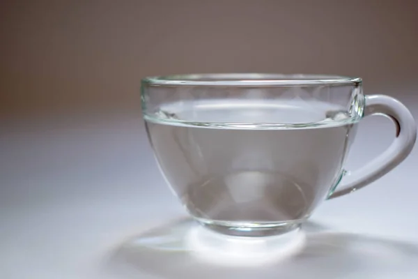 Transparent glass cup with water 1