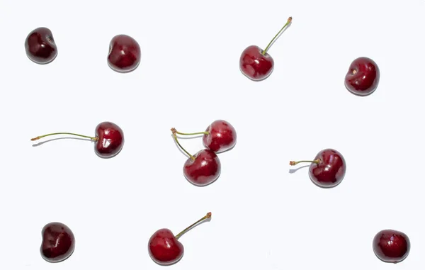 Red sweet cherry isolated on white background 1 — Stock Photo, Image