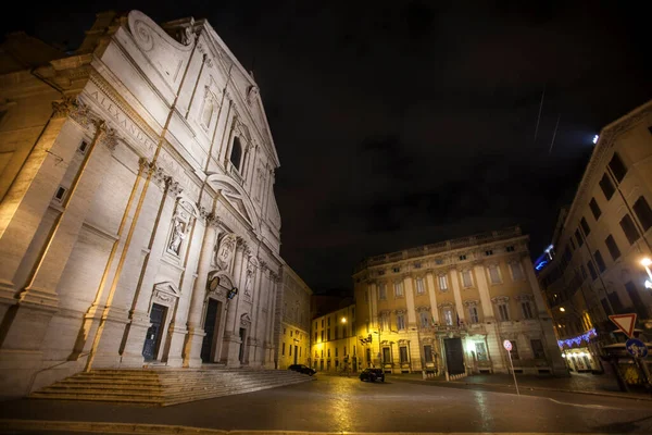 Église Gesu Bâtiments Historiques Rome Italie Bonne Nuit Église Ges — Photo