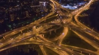 Karmaşık Yol Kavşağı. Üstgeçit. Hava Görünümü