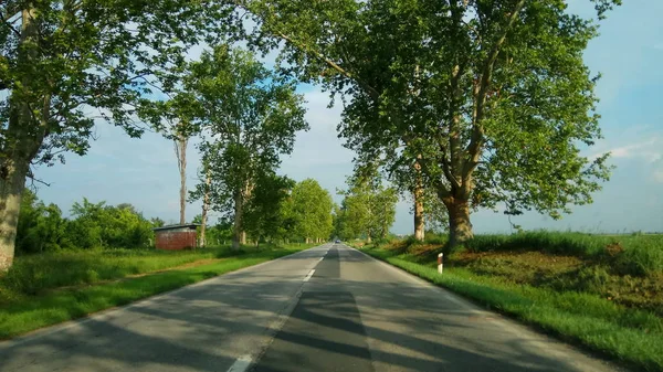 Schöne Aussicht Auf Die Natur Aus Dem Auto — Stockfoto