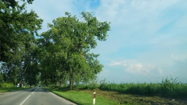 Schöne Aussicht Auf Die Natur Aus Dem Auto — Stockfoto