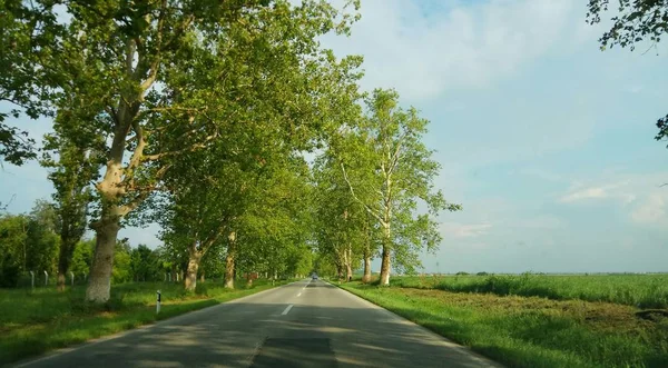 Frumoasa Priveliste Naturii Din Masina — Fotografie, imagine de stoc