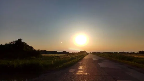 Schöner Blick Auf Den Sonnenuntergang — Stockfoto