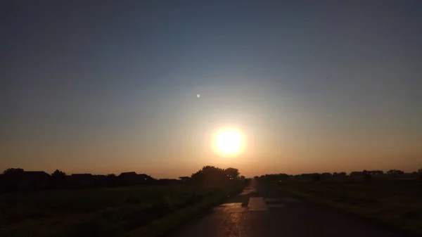 Schöner Blick Auf Den Sonnenuntergang — Stockfoto