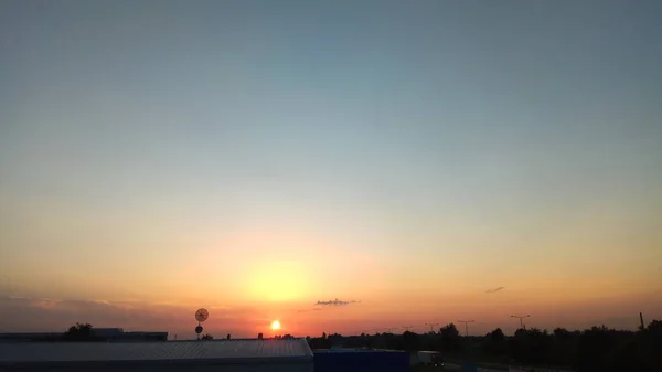 Прекрасний Вид Захід Сонця — стокове фото