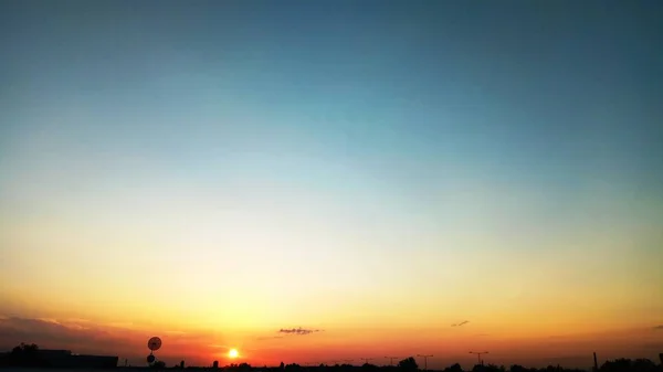 Krásný Výhled Západ Slunce — Stock fotografie