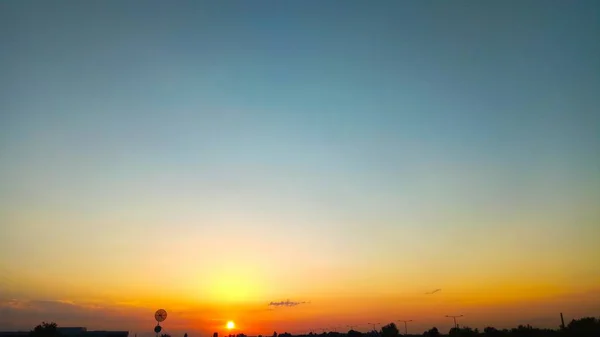 Όμορφη Θέα Του Ηλιοβασιλέματος — Φωτογραφία Αρχείου