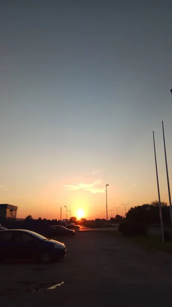 Schöner Blick Auf Den Sonnenuntergang — Stockfoto