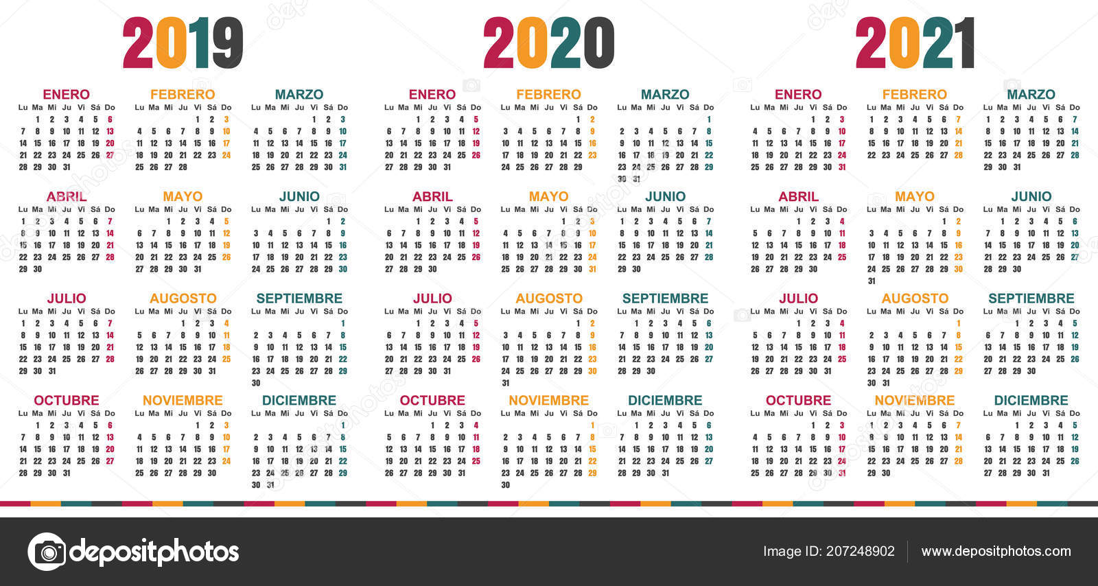 spanish-planning-calendar-2019-2021-week-starts-monday-simple-calendar