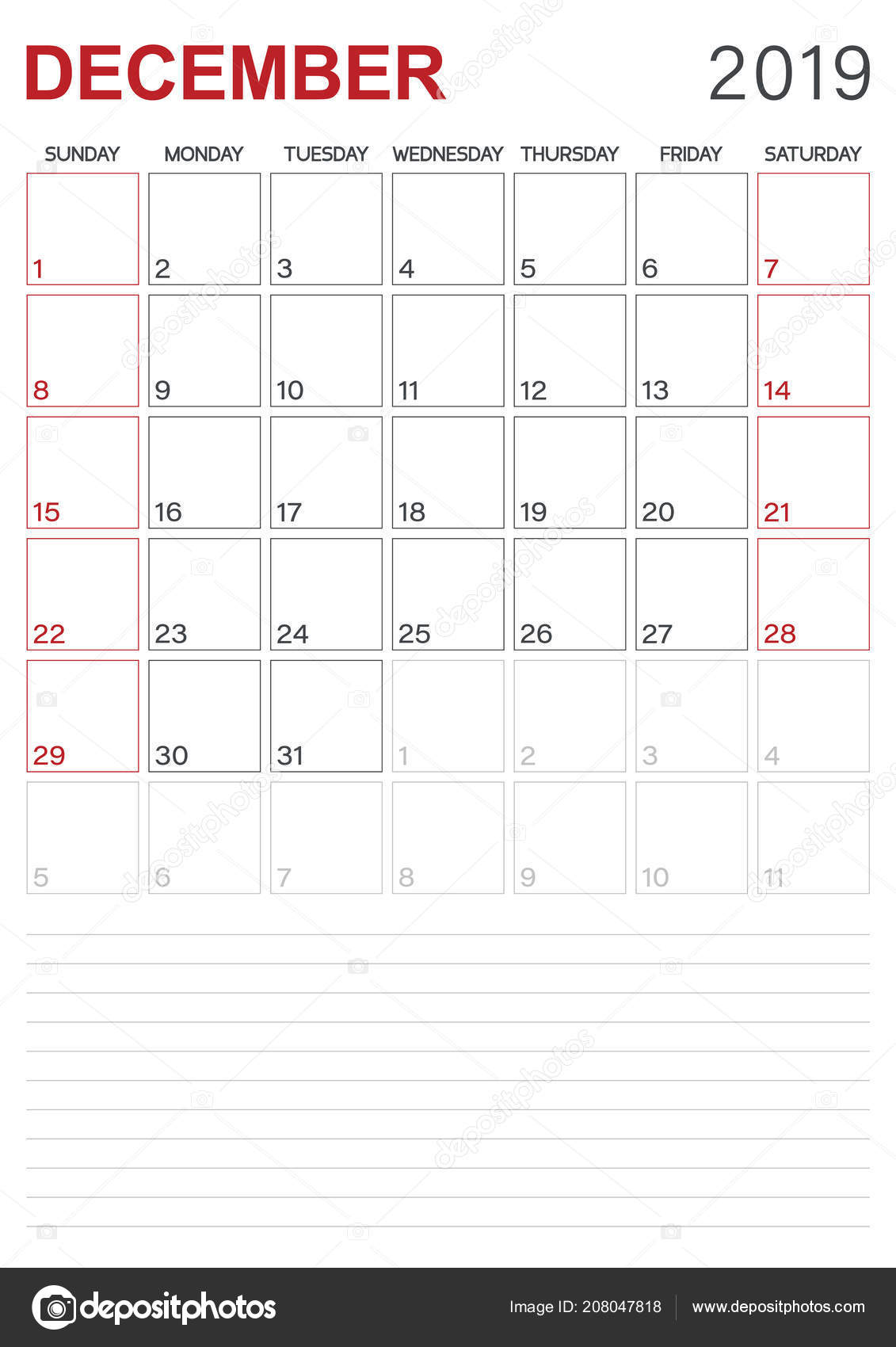 英語カレンダー 2019 月額プランナー カレンダー 2019年 日曜日の週 英語カレンダー 2019 月額プランナー カレンダー 2019年 日曜日の週
