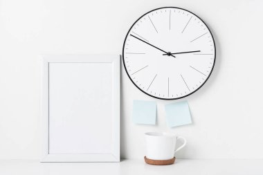 Ev ofisi minimal çalışma masası, mockup