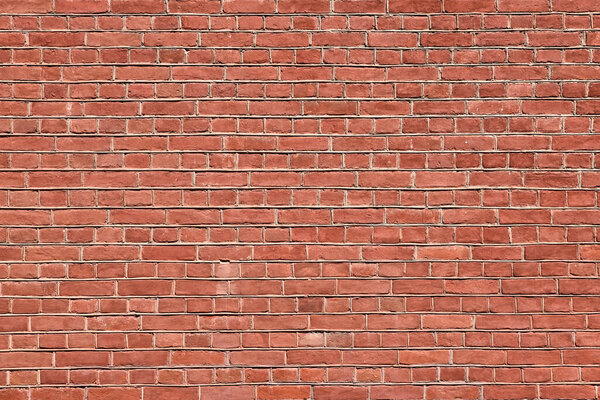 Old red brick wall texture for background