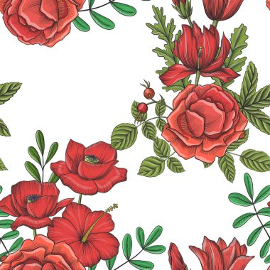 Vintage Vector Çiçeksiz desen