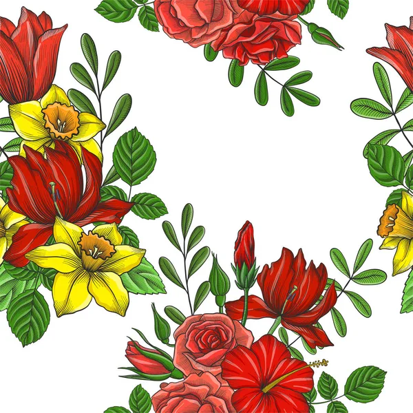 Vintage vecteur floral motif sans couture — Image vectorielle