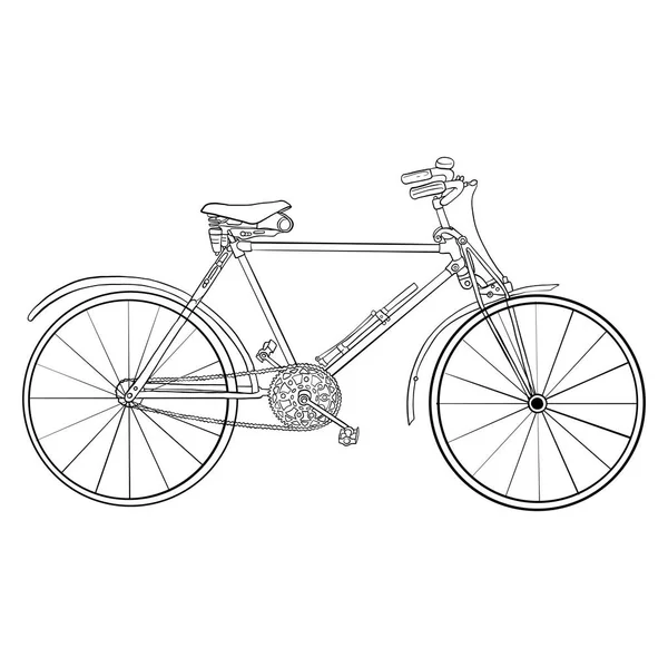 Векторный винтажный велосипед — стоковый вектор