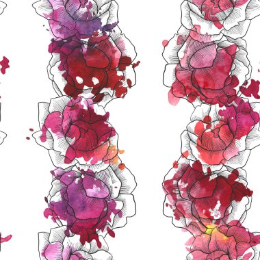 Vintage Vector Çiçeksiz desen