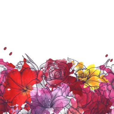 Klasik vektör çiçek arkaplanı