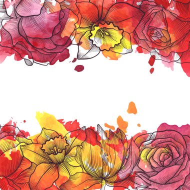 Klasik vektör çiçek arkaplanı