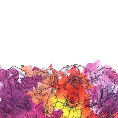 Klasik vektör çiçek arkaplanı