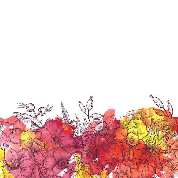Fond floral vectoriel vintage — Image vectorielle