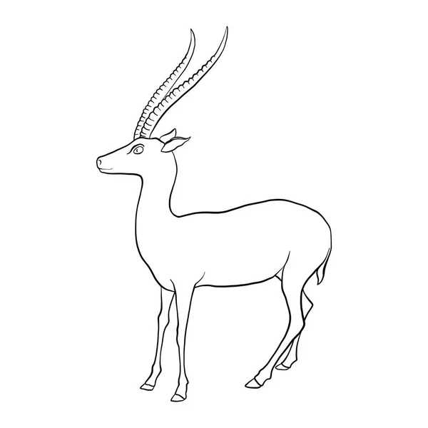 Vektoros rajz antilop — Stock Vector