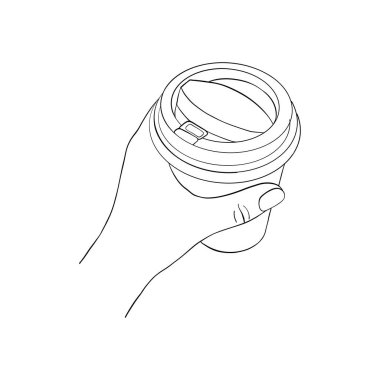 kahve fincanı ile el