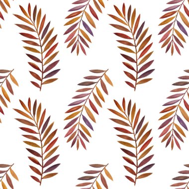 suluboya eğreltiotu yaprakları ile Seamless modeli