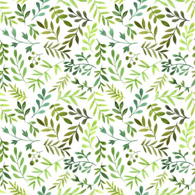 suluboya eğreltiotu yaprakları ile Seamless modeli