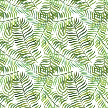 suluboya eğreltiotu yaprakları ile Seamless modeli