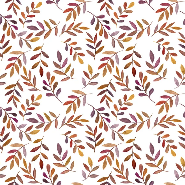 Seamless pattern with watercolor fern leaves — Stock Photo, Image