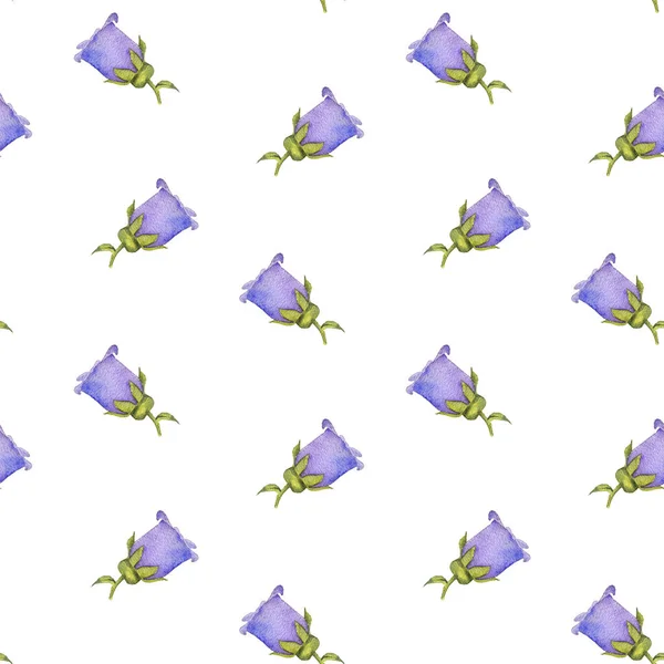 水彩描画花のシームレス パターン — ストック写真