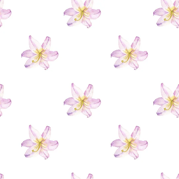 Seamless pattern with watercolor drawing flowers — Stock Photo, Image