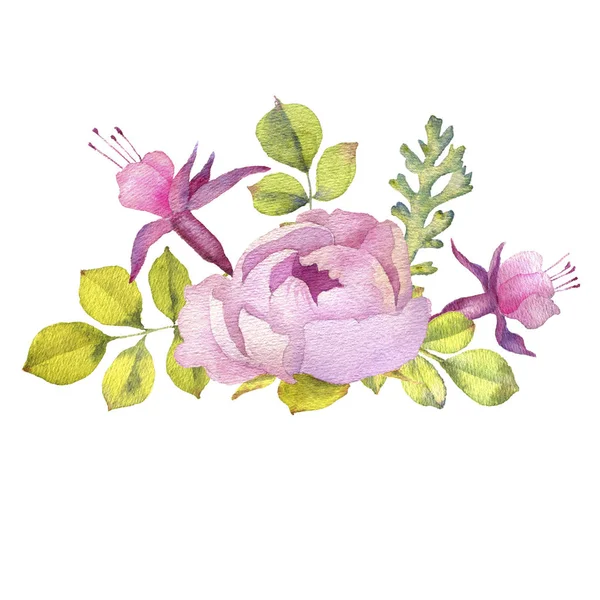 Acuarela dibujo flores — Foto de Stock