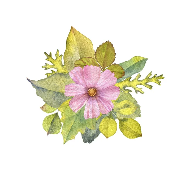 Watercolor drawing flowers — Stock Photo, Image